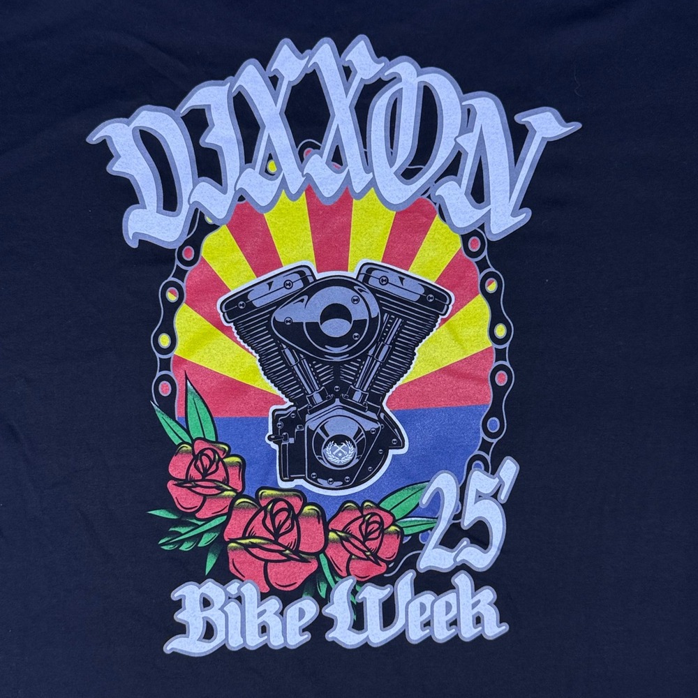 Dixxon 25 Bike Week Motorcycle Graphic Black T-Shirt Mens‎ XL - Picture 7 of 11